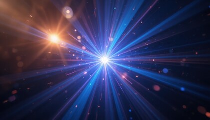 Naklejka premium Lens flare reflection effect, glowing light on transparent background, PNG