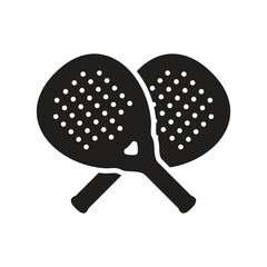 Black and White Crossed Padel Bats or Racket