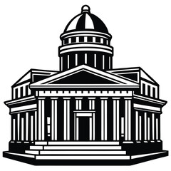 courthouse building vector icon