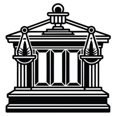 court podium vector icon