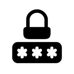 Password security icon, representing data protection