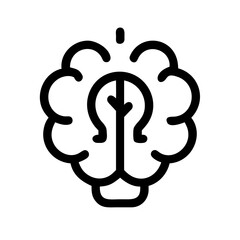 Brainstorming session a brain with a lightbulb