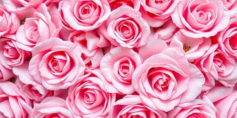 Fototapeta premium Soft pink rose fabric, delicate floral texture, elegant background, beauty, summer