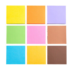 Nine vibrantly colored squares arranged in a three-by-three grid on a black background