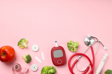 Fresh produce and medical tools for diabetes management