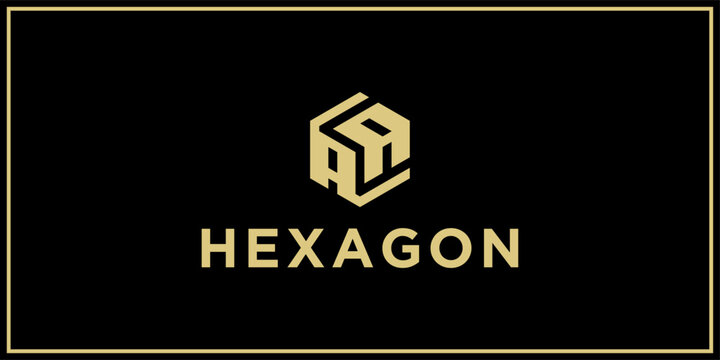 AA hexagon logo design inspiration	