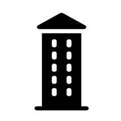 Tall building glyph icon