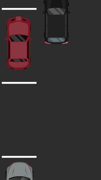 vertical animation footage of parallel parking tips. 4K animated car park tutorial