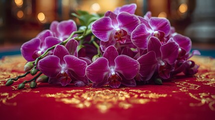 Thai Orchid Bouquet in Temple