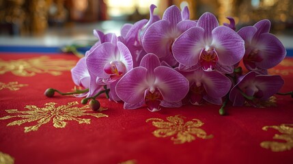 Thai Orchid Bouquet in Temple