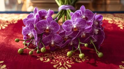 Thai Orchid Bouquet in Temple