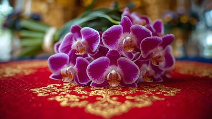Thai Orchid Bouquet in Temple