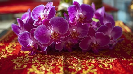 Thai Orchid Bouquet in Temple