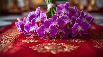 Thai Orchid Bouquet in Temple