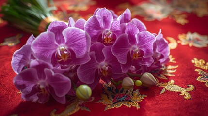 Thai Orchid Bouquet in Temple