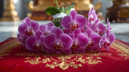 Thai Orchid Bouquet in Temple