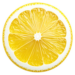 A close-up image of a perfectly sliced lemon, revealing its juicy interior against a black background