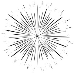 Obraz premium Dynamic starburst graphic element exudes energy and excitement for impactful visual designs