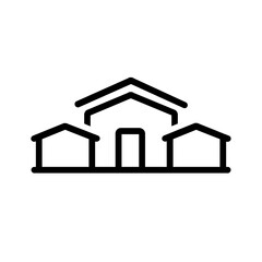 Vector black line icon for Neighbourhood