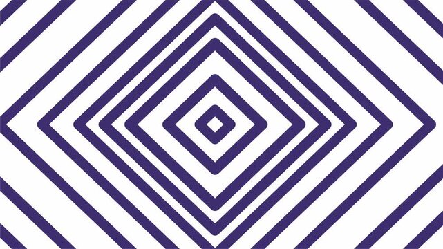 Blue concentric diamond pattern forming hypnotic geometric animation