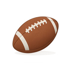american football isolated on white