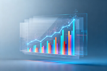Digital growth chart with bar and line graph
