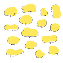 シンプルな吹き出し素材イラストセット