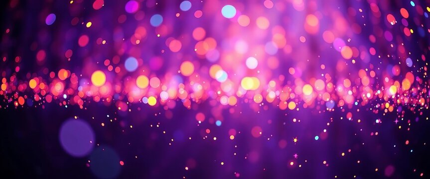 Shimmering, iridescent glitter particles suspended in darkness, shine, festive - Powered by Adobe