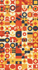 Geometric pattern with vibrant colors and shapes creating a visually appealing design 2.