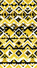 Geometric pattern with yellow and black colors abstract design.