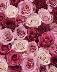 Fototapeta premium Premium Seamless Floral Rose Pattern in Modern Gothic Style for Sophisticated Seasonal Marketing and Social Media Content, Inspiring Elegance and Renewal