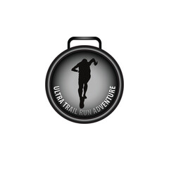 mountain marathon trail run medal design,trail run logo design