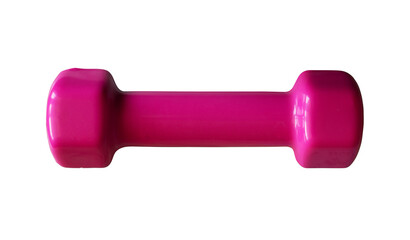 single pink dumbbell sport isolated
