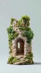 Premium Architectural Heritage Ivy Covered Medieval Stone Tower for Modern Workspace Design and Biophilic Office Marketing Content