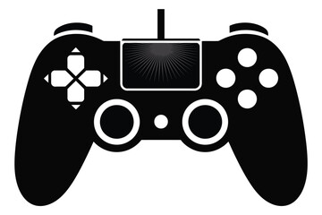 Sleek modern game controller silhouette vector illustration scalable for digital and print media vector