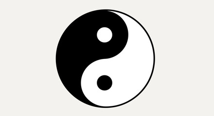 Yin and Yang Symbol Balance and Harmony Illustration.