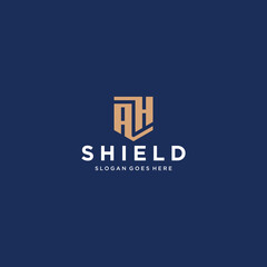 AH Shield Logo Design Inspiration	