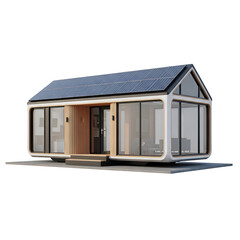 Modern House Design Showcases Solar Panels and Large Windows for Sustainable Living