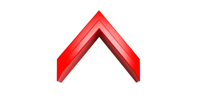 Red chevron shape on black background simple presentation