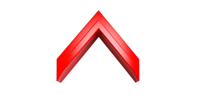 Red chevron shape on black background simple presentation - Powered by Adobe