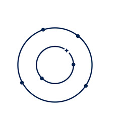 Dynamic orbiting structure, network of interconnected points, symbolizing connectivity, motion, and modern technology solutions, innovation, future Aesthetic © ian