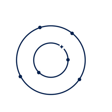 Dynamic orbiting structure, network of interconnected points, symbolizing connectivity, motion, and modern technology solutions, innovation, future Aesthetic
