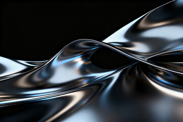 Abstract metallic wave pattern