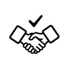 Handshake Icon Representing Agreement Partnership and Successful Transaction