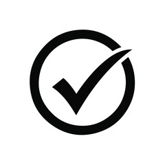 Simple Circular Icon Representing Success Approval or Task Completion