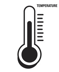 Minimalist black and white temperature thermometer icon vector illustration scalable eps graphic vector