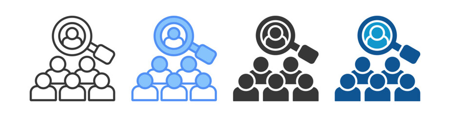 Recruitment Icon Set Multiple Style Collection