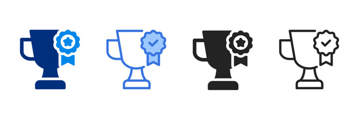 Achievement Icon Set Multiple Style Vector Illustration 