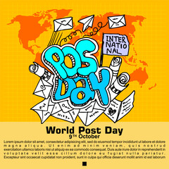 World Post Day, Sketch and illustration