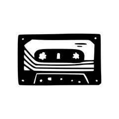 Fototapeta premium classic 80s music cassette isolated design